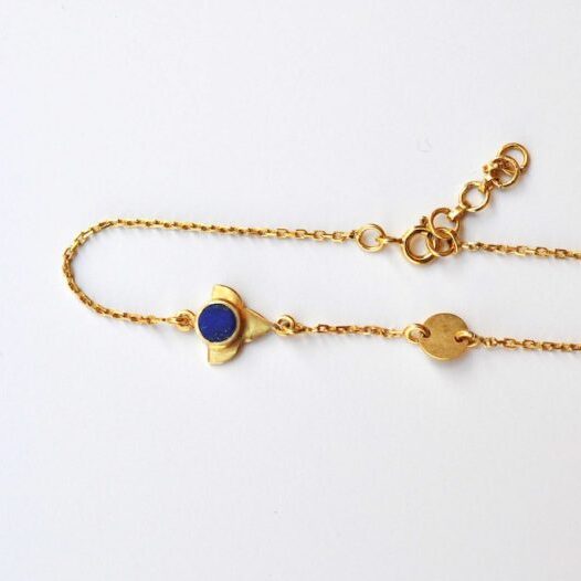 Anar-Gold-Plated-Silver-and-Lapis-Bracelet